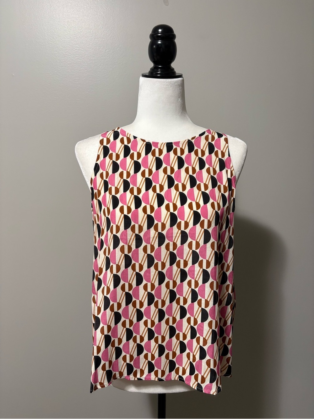 Cinque Sleeveless Blouse Geometric Pattern